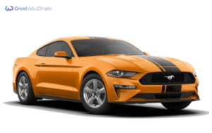 Orange Ford Mustang 2019