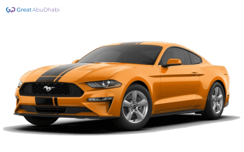 Orange Ford Mustang 2019